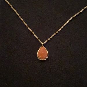 Kendra Scott - Gold Pendant Necklace in Goldstone